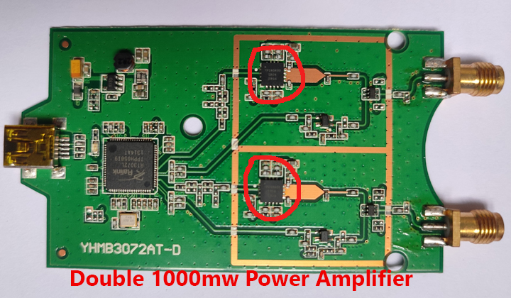 Ralink RT3072 WIFI Adapter Dual 1000mw Power Amplifier 2.4gh